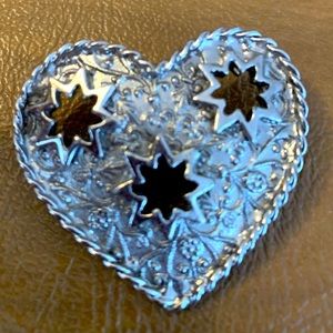 Silver Plated Heart Pin